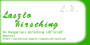 laszlo wirsching business card